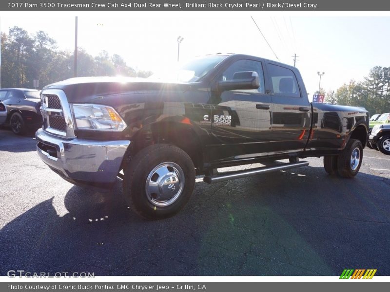 Brilliant Black Crystal Pearl / Black/Diesel Gray 2017 Ram 3500 Tradesman Crew Cab 4x4 Dual Rear Wheel