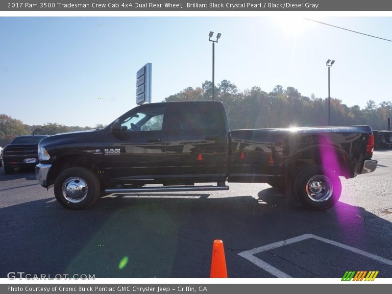 Brilliant Black Crystal Pearl / Black/Diesel Gray 2017 Ram 3500 Tradesman Crew Cab 4x4 Dual Rear Wheel