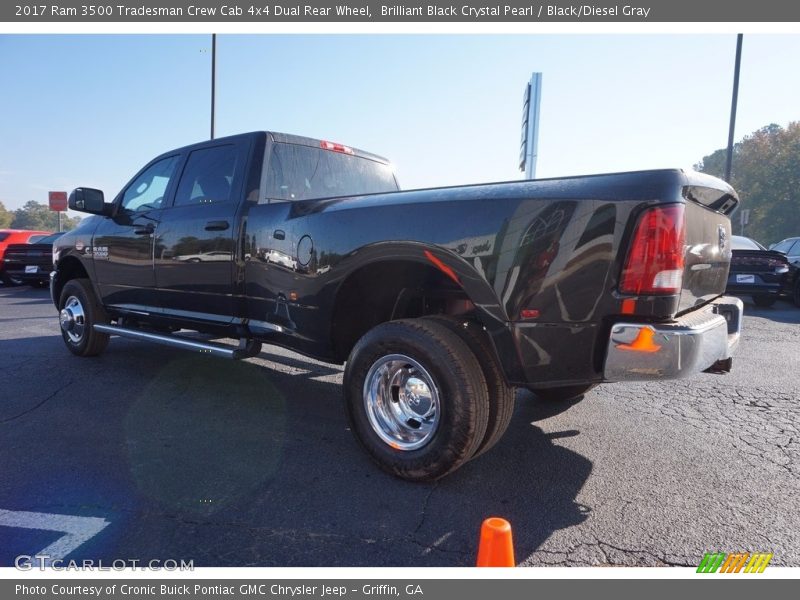 Brilliant Black Crystal Pearl / Black/Diesel Gray 2017 Ram 3500 Tradesman Crew Cab 4x4 Dual Rear Wheel