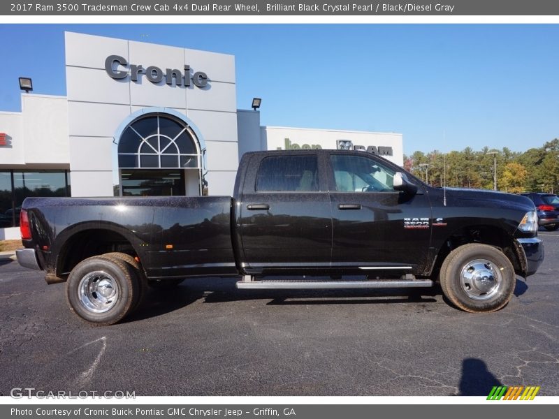 Brilliant Black Crystal Pearl / Black/Diesel Gray 2017 Ram 3500 Tradesman Crew Cab 4x4 Dual Rear Wheel