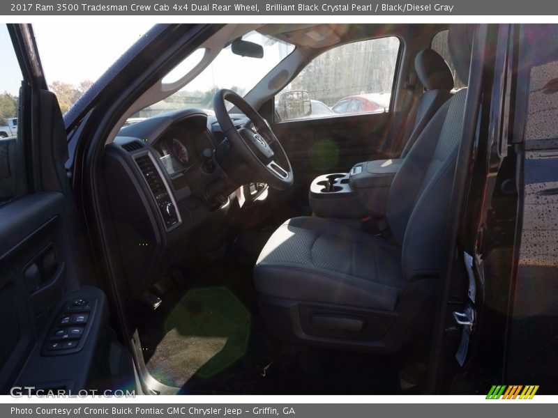 Brilliant Black Crystal Pearl / Black/Diesel Gray 2017 Ram 3500 Tradesman Crew Cab 4x4 Dual Rear Wheel