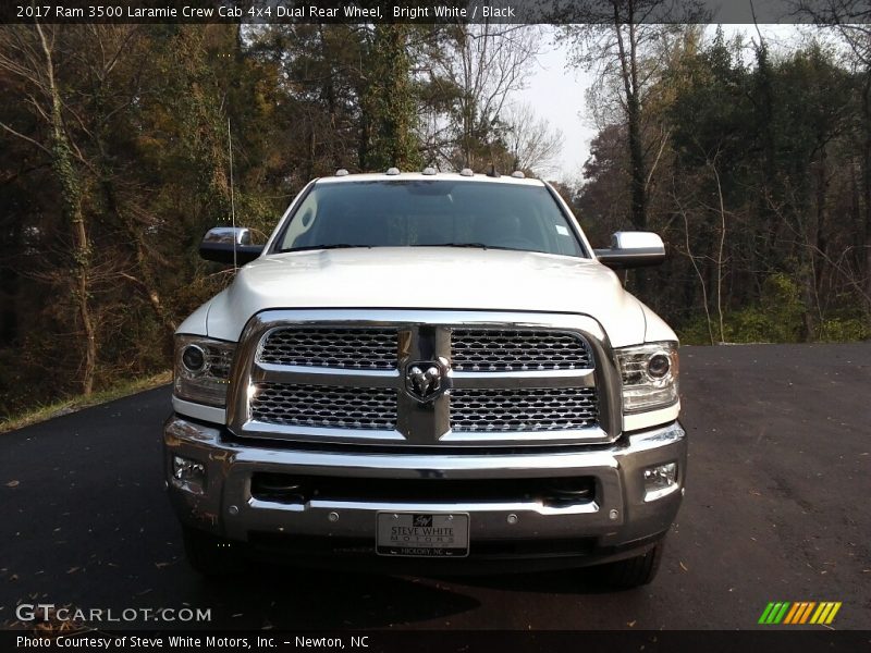 Bright White / Black 2017 Ram 3500 Laramie Crew Cab 4x4 Dual Rear Wheel