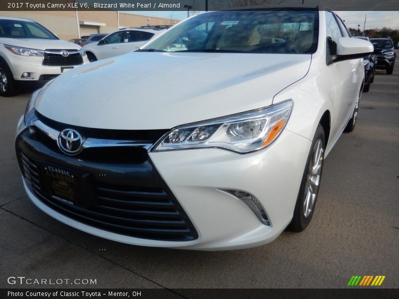 Blizzard White Pearl / Almond 2017 Toyota Camry XLE V6