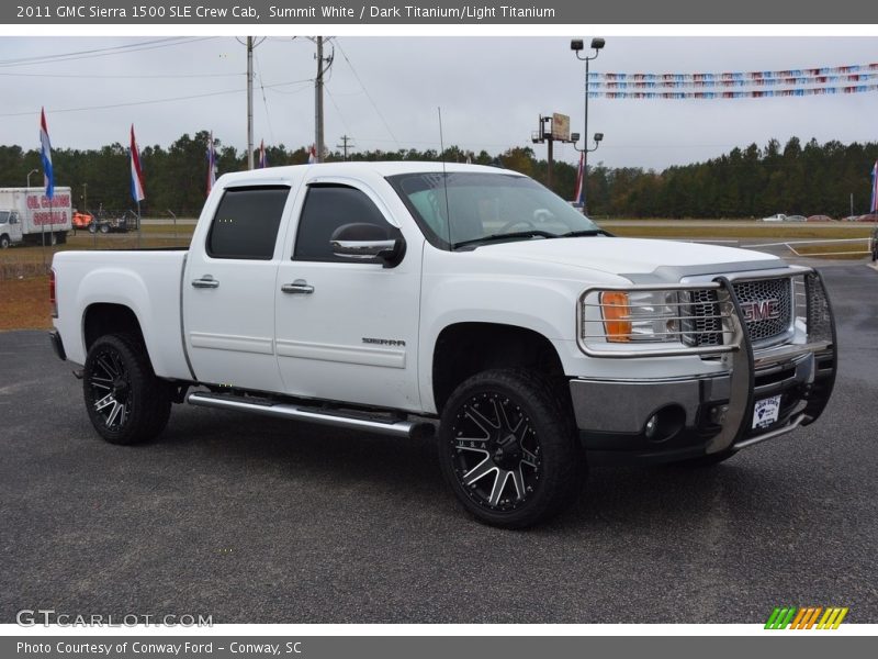 Summit White / Dark Titanium/Light Titanium 2011 GMC Sierra 1500 SLE Crew Cab