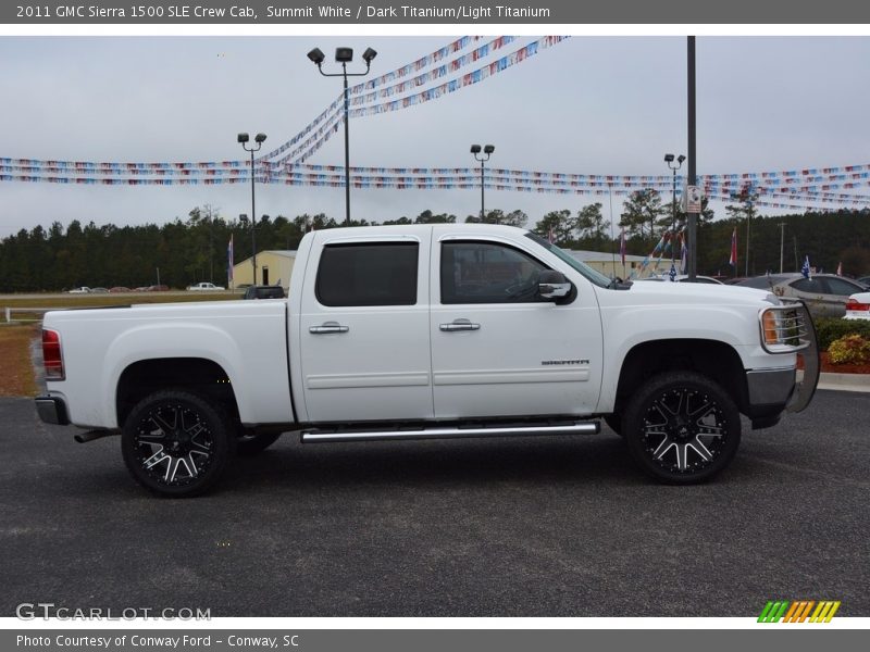 Summit White / Dark Titanium/Light Titanium 2011 GMC Sierra 1500 SLE Crew Cab