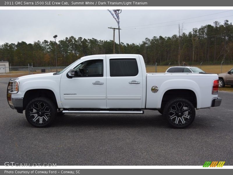 Summit White / Dark Titanium/Light Titanium 2011 GMC Sierra 1500 SLE Crew Cab