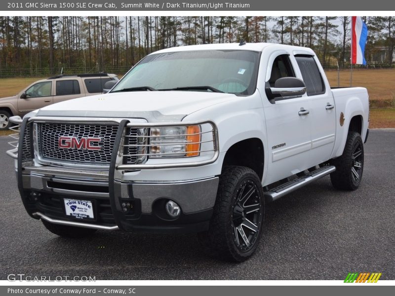 Summit White / Dark Titanium/Light Titanium 2011 GMC Sierra 1500 SLE Crew Cab