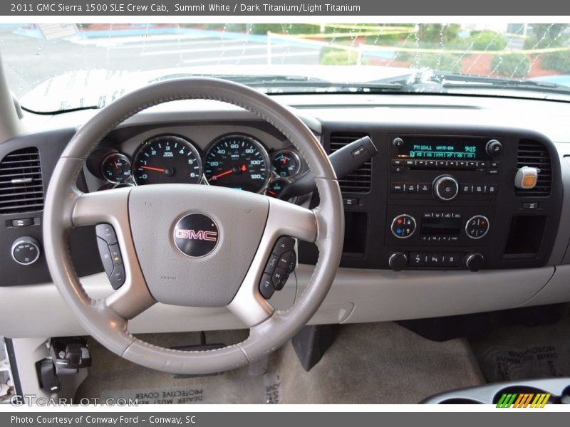 Summit White / Dark Titanium/Light Titanium 2011 GMC Sierra 1500 SLE Crew Cab