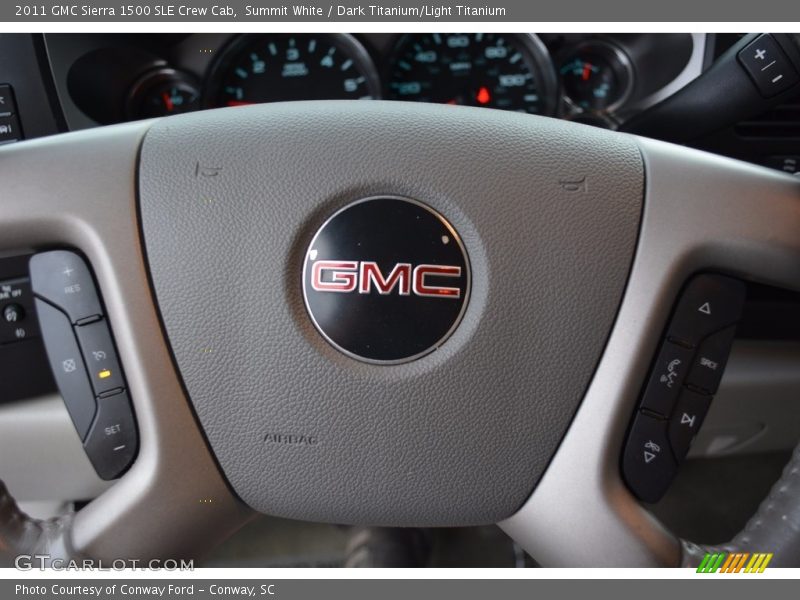 Summit White / Dark Titanium/Light Titanium 2011 GMC Sierra 1500 SLE Crew Cab