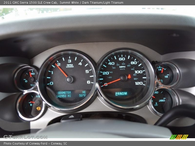 Summit White / Dark Titanium/Light Titanium 2011 GMC Sierra 1500 SLE Crew Cab