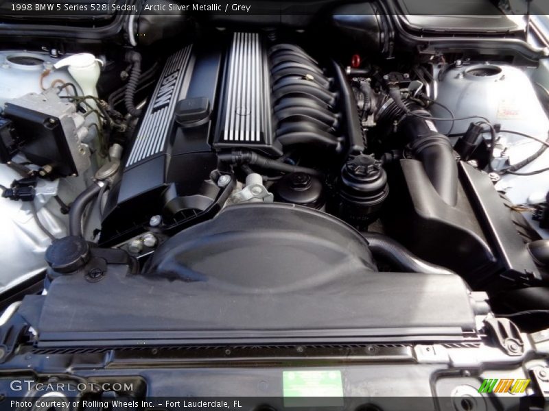 Arctic Silver Metallic / Grey 1998 BMW 5 Series 528i Sedan