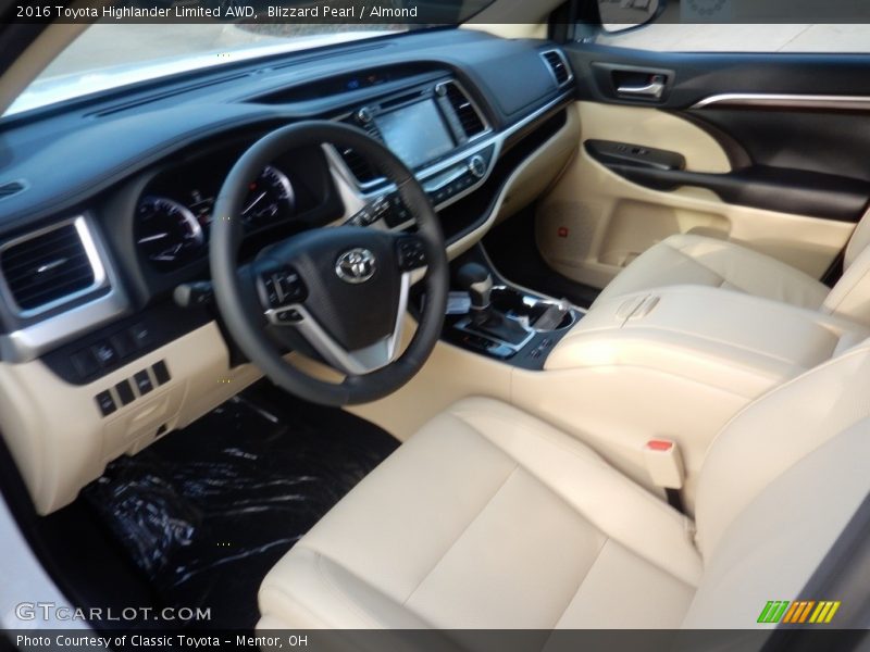Blizzard Pearl / Almond 2016 Toyota Highlander Limited AWD