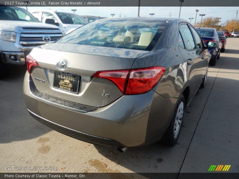 Falcon Gray Metallic / Almond 2017 Toyota Corolla LE