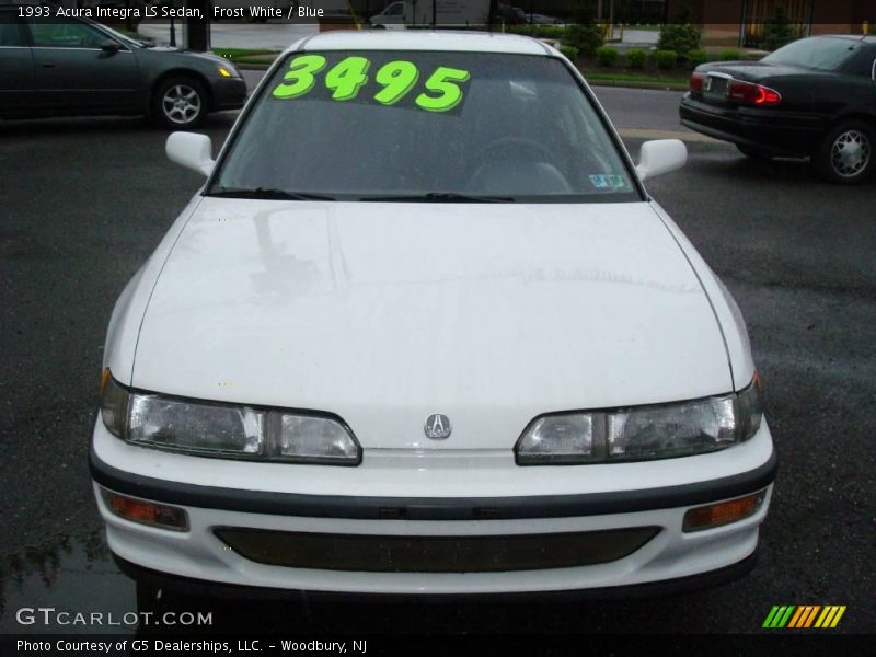 Frost White / Blue 1993 Acura Integra LS Sedan