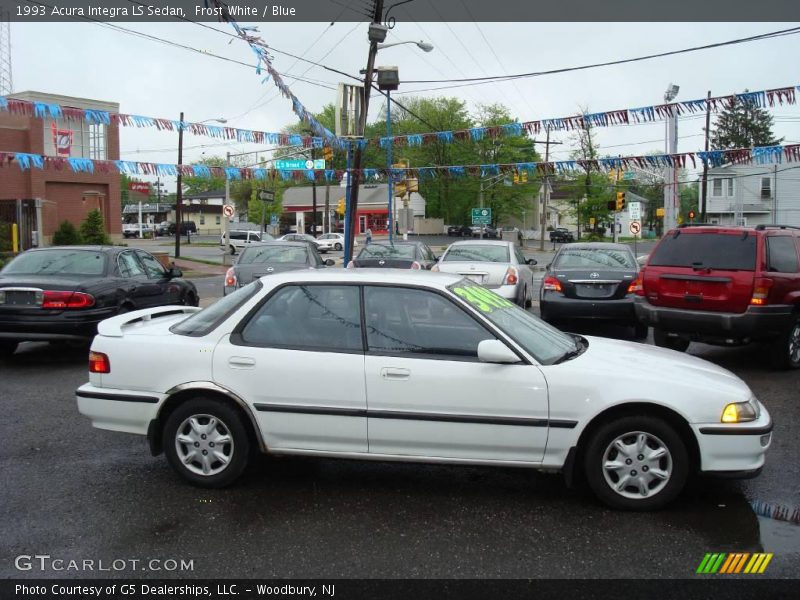 Frost White / Blue 1993 Acura Integra LS Sedan