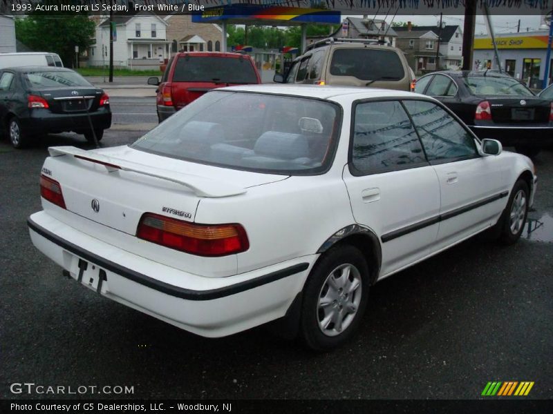 Frost White / Blue 1993 Acura Integra LS Sedan