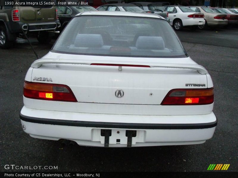 Frost White / Blue 1993 Acura Integra LS Sedan