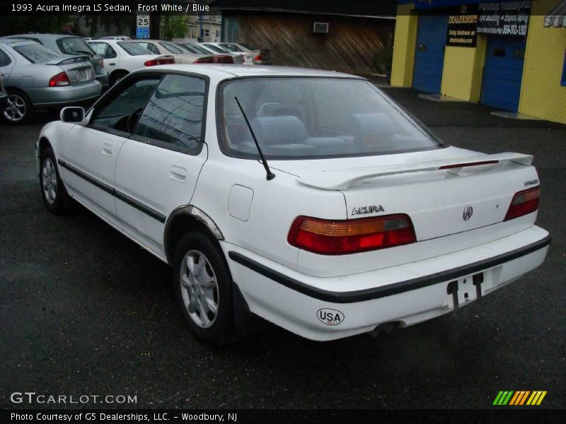 Frost White / Blue 1993 Acura Integra LS Sedan