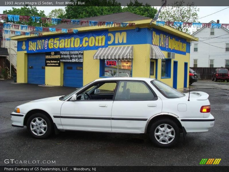 Frost White / Blue 1993 Acura Integra LS Sedan