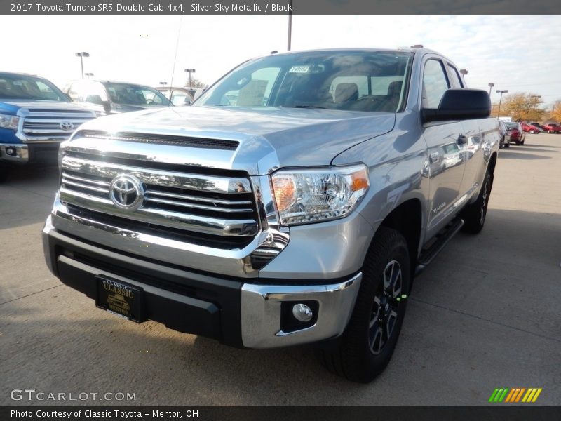 Silver Sky Metallic / Black 2017 Toyota Tundra SR5 Double Cab 4x4