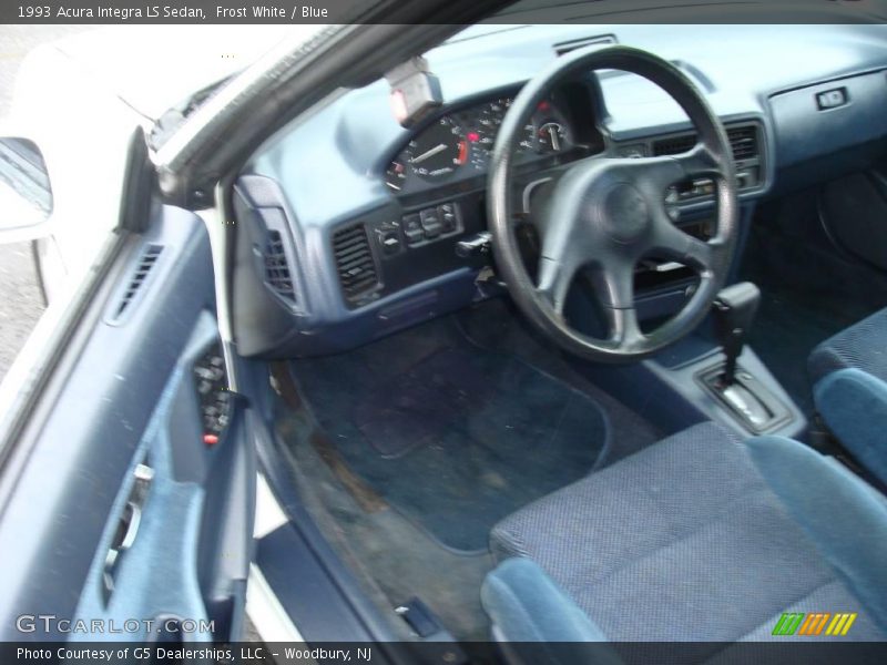 Frost White / Blue 1993 Acura Integra LS Sedan