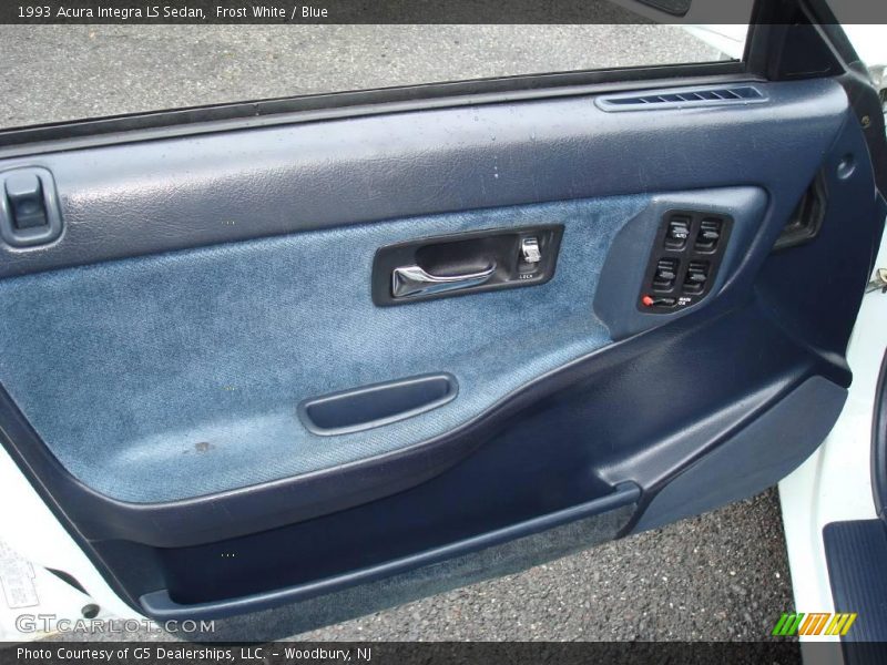 Frost White / Blue 1993 Acura Integra LS Sedan