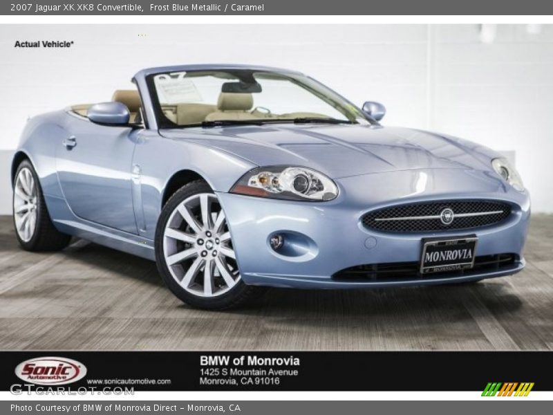 Frost Blue Metallic / Caramel 2007 Jaguar XK XK8 Convertible