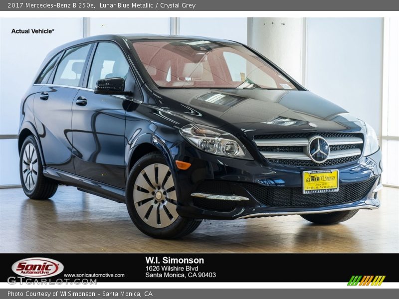 Lunar Blue Metallic / Crystal Grey 2017 Mercedes-Benz B 250e