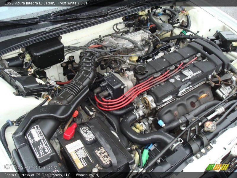 Frost White / Blue 1993 Acura Integra LS Sedan