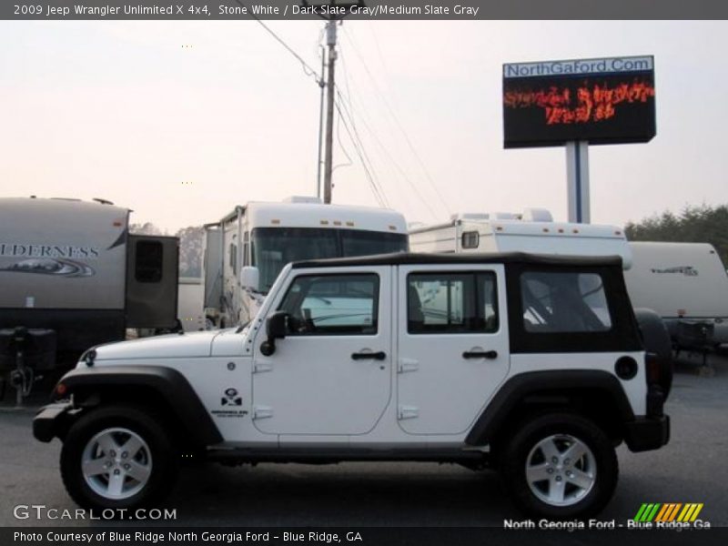 Stone White / Dark Slate Gray/Medium Slate Gray 2009 Jeep Wrangler Unlimited X 4x4