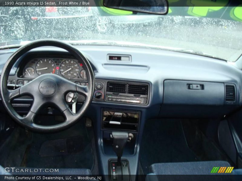 Frost White / Blue 1993 Acura Integra LS Sedan