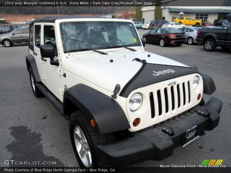 Stone White / Dark Slate Gray/Medium Slate Gray 2009 Jeep Wrangler Unlimited X 4x4