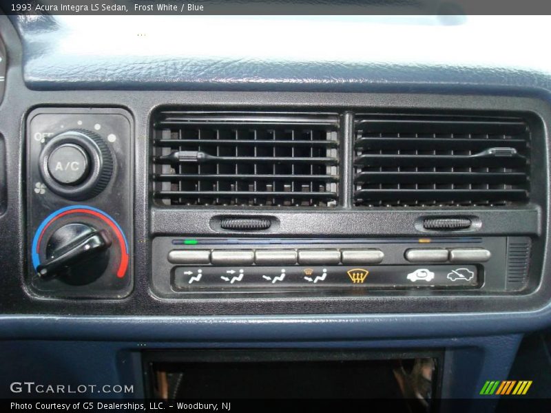 Frost White / Blue 1993 Acura Integra LS Sedan