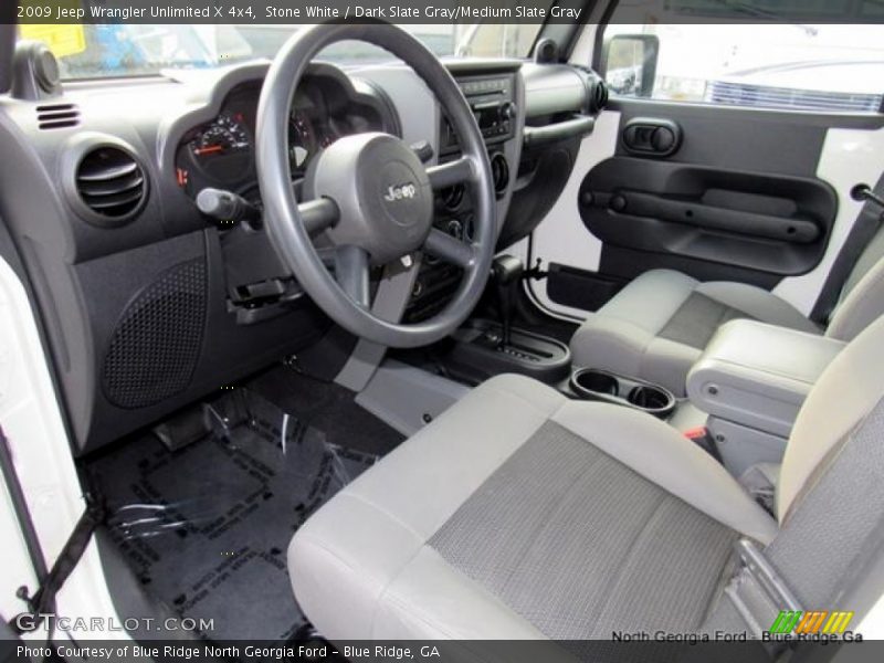 Stone White / Dark Slate Gray/Medium Slate Gray 2009 Jeep Wrangler Unlimited X 4x4