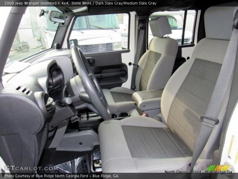 Stone White / Dark Slate Gray/Medium Slate Gray 2009 Jeep Wrangler Unlimited X 4x4