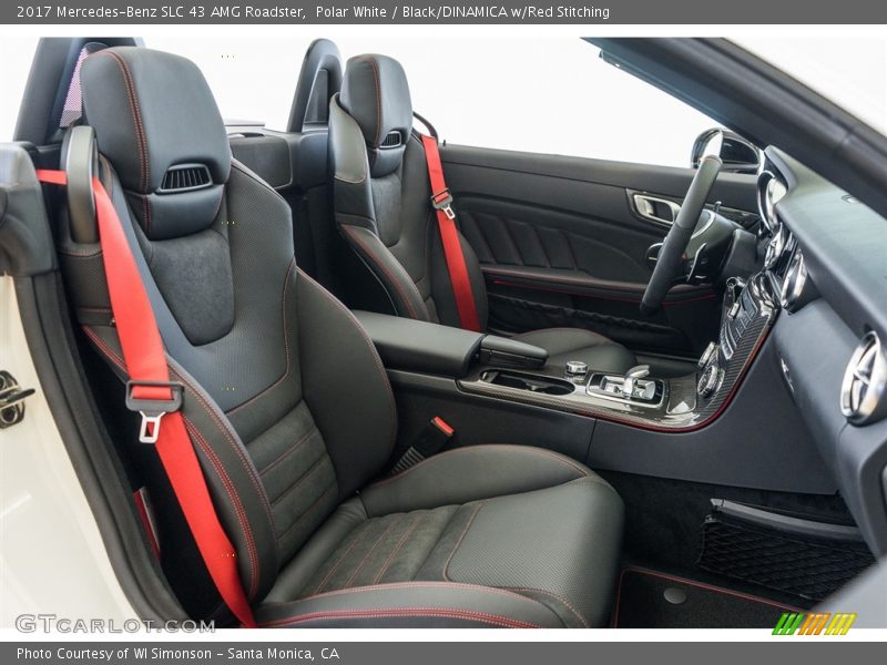 Polar White / Black/DINAMICA w/Red Stitching 2017 Mercedes-Benz SLC 43 AMG Roadster