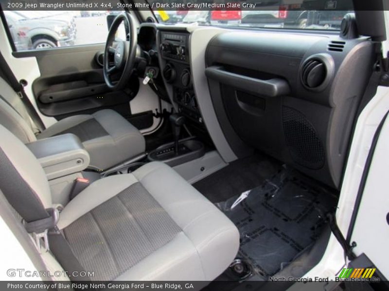 Stone White / Dark Slate Gray/Medium Slate Gray 2009 Jeep Wrangler Unlimited X 4x4