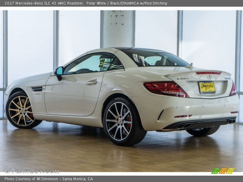 Polar White / Black/DINAMICA w/Red Stitching 2017 Mercedes-Benz SLC 43 AMG Roadster