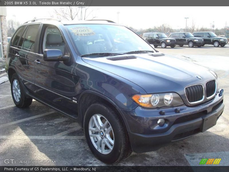 Toledo Blue Metallic / Grey 2005 BMW X5 3.0i