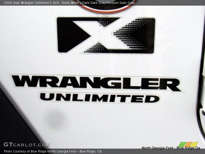 Stone White / Dark Slate Gray/Medium Slate Gray 2009 Jeep Wrangler Unlimited X 4x4