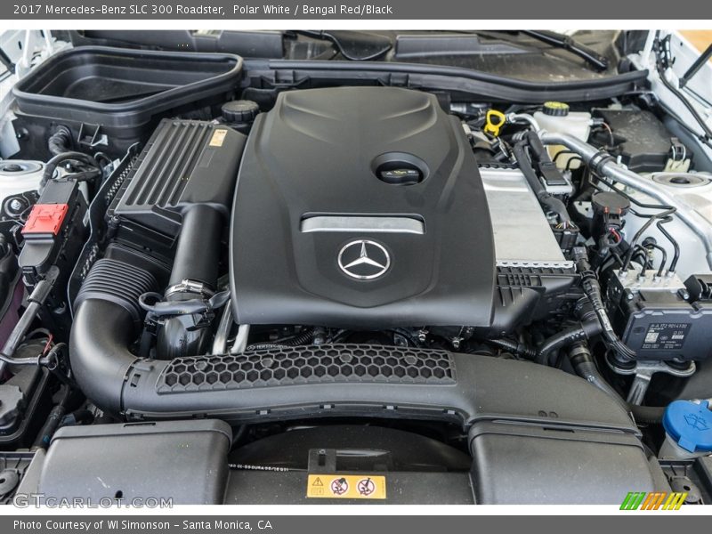Polar White / Bengal Red/Black 2017 Mercedes-Benz SLC 300 Roadster
