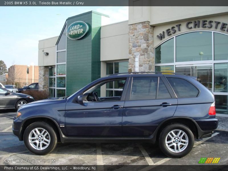 Toledo Blue Metallic / Grey 2005 BMW X5 3.0i