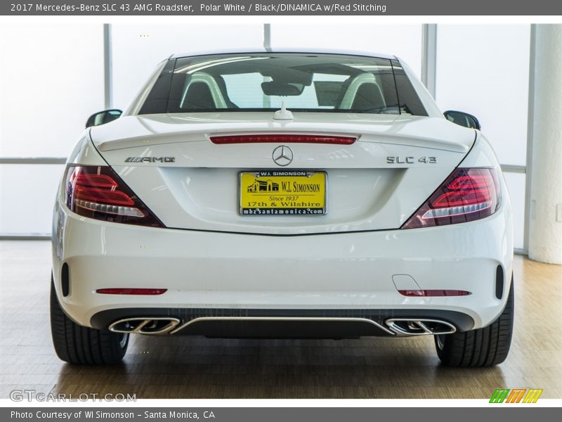 Polar White / Black/DINAMICA w/Red Stitching 2017 Mercedes-Benz SLC 43 AMG Roadster