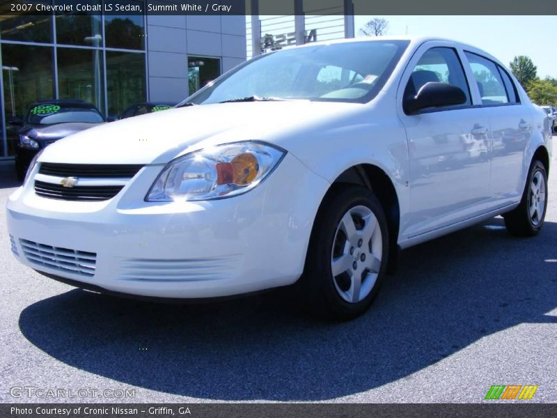 Summit White / Gray 2007 Chevrolet Cobalt LS Sedan