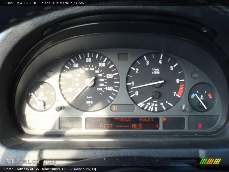Toledo Blue Metallic / Grey 2005 BMW X5 3.0i