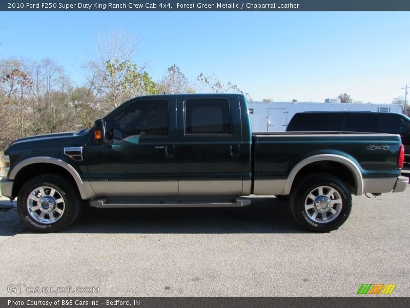 Forest Green Metallic / Chaparral Leather 2010 Ford F250 Super Duty King Ranch Crew Cab 4x4