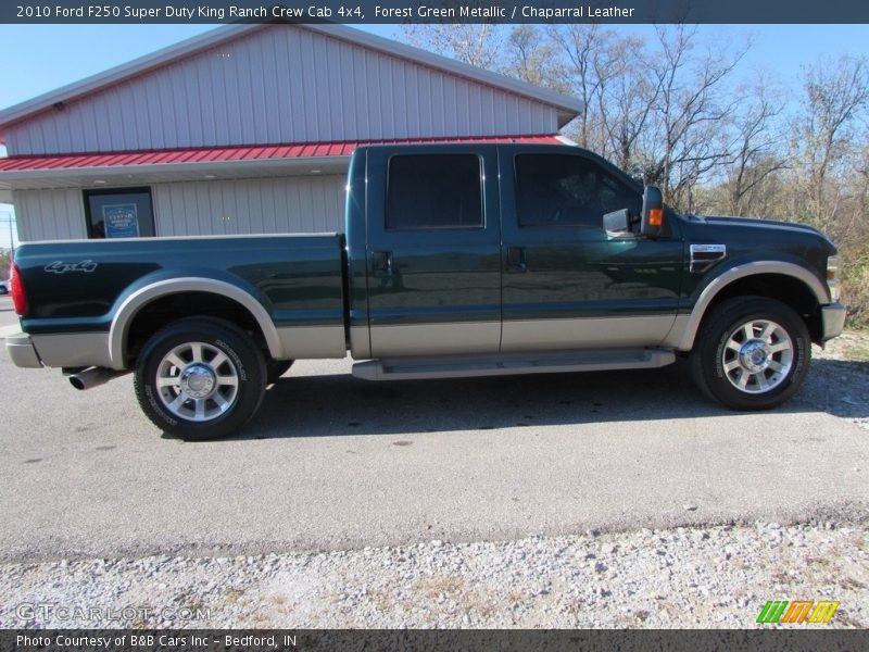 Forest Green Metallic / Chaparral Leather 2010 Ford F250 Super Duty King Ranch Crew Cab 4x4