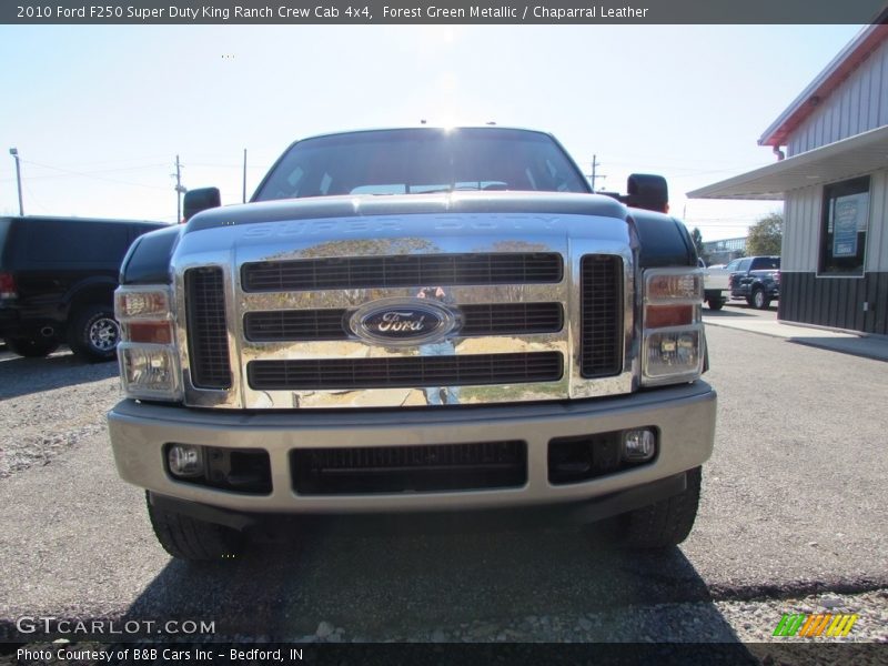 Forest Green Metallic / Chaparral Leather 2010 Ford F250 Super Duty King Ranch Crew Cab 4x4