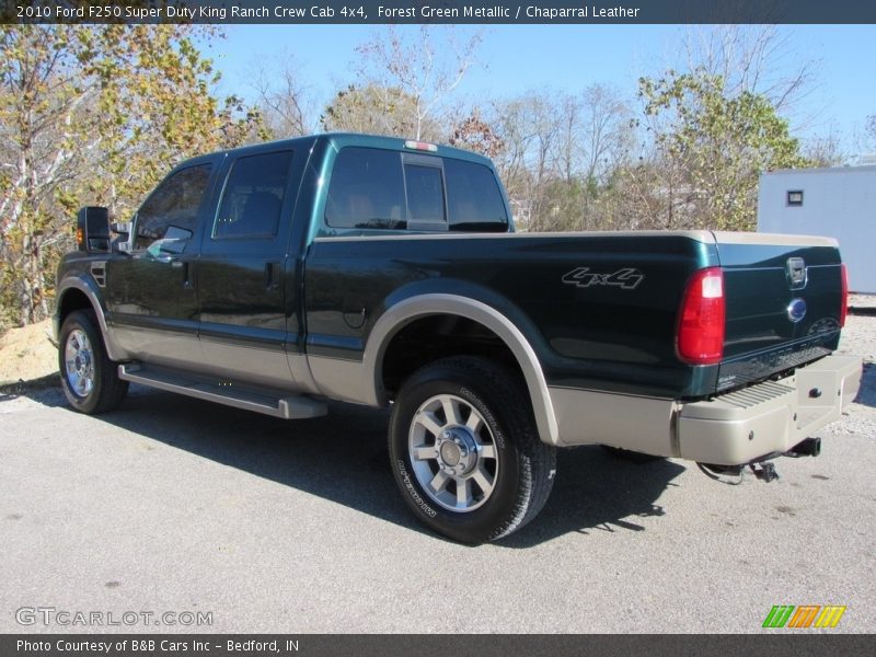 Forest Green Metallic / Chaparral Leather 2010 Ford F250 Super Duty King Ranch Crew Cab 4x4