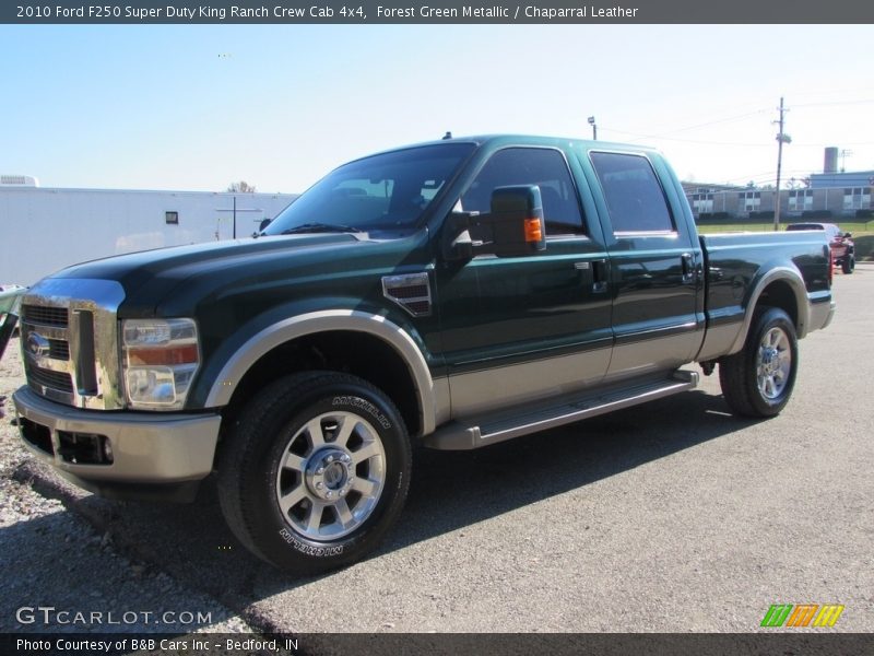 Forest Green Metallic / Chaparral Leather 2010 Ford F250 Super Duty King Ranch Crew Cab 4x4